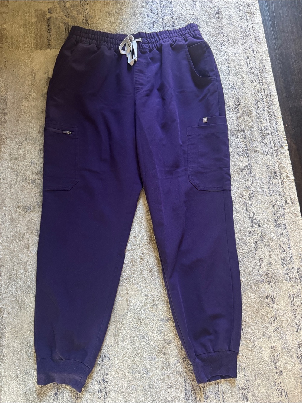 Purple Figs Cargo Jogger Scrubs with Drawstring